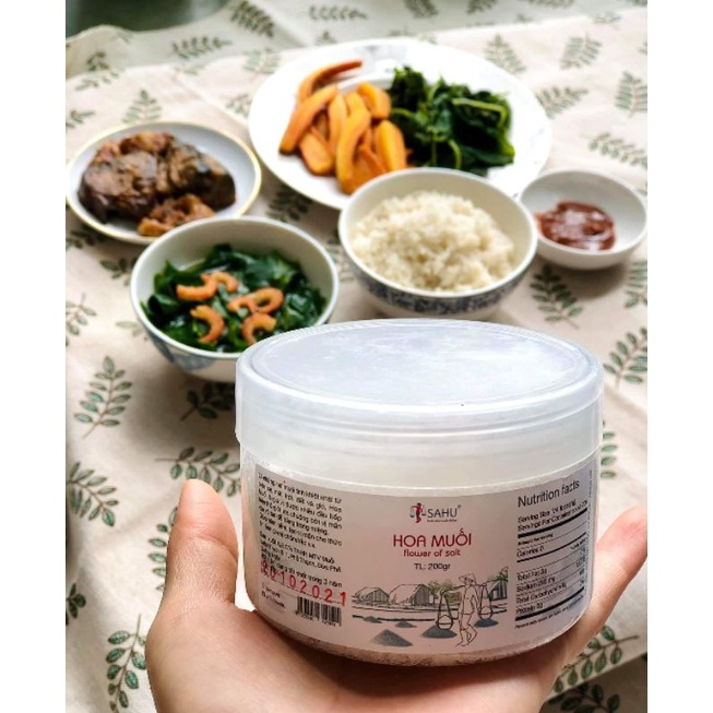 HOA MUỐI SAHU 200gr vị mặn dịu êm nhiều khoáng vi lượng