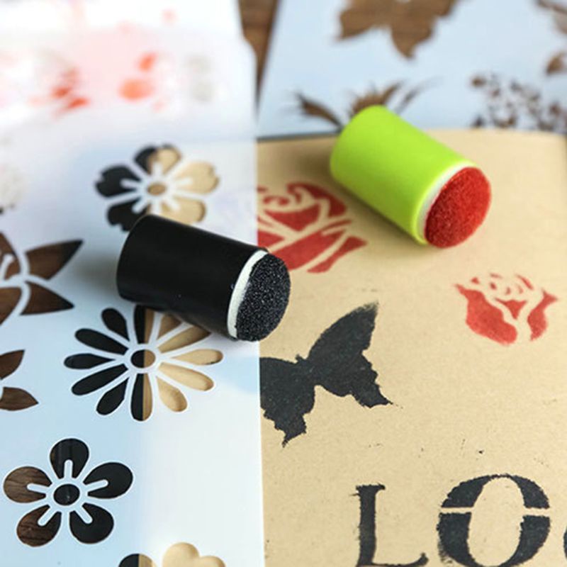 ✿ Bộ 10 Miếng Mút Gắn Đầu Ngón Tay In Mực Cho Sổ Tay DIY