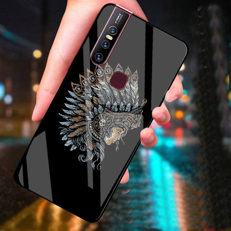 Ốp Lưng VIVO V15  mặt kính cường lực cao cấp thiết kế riêng