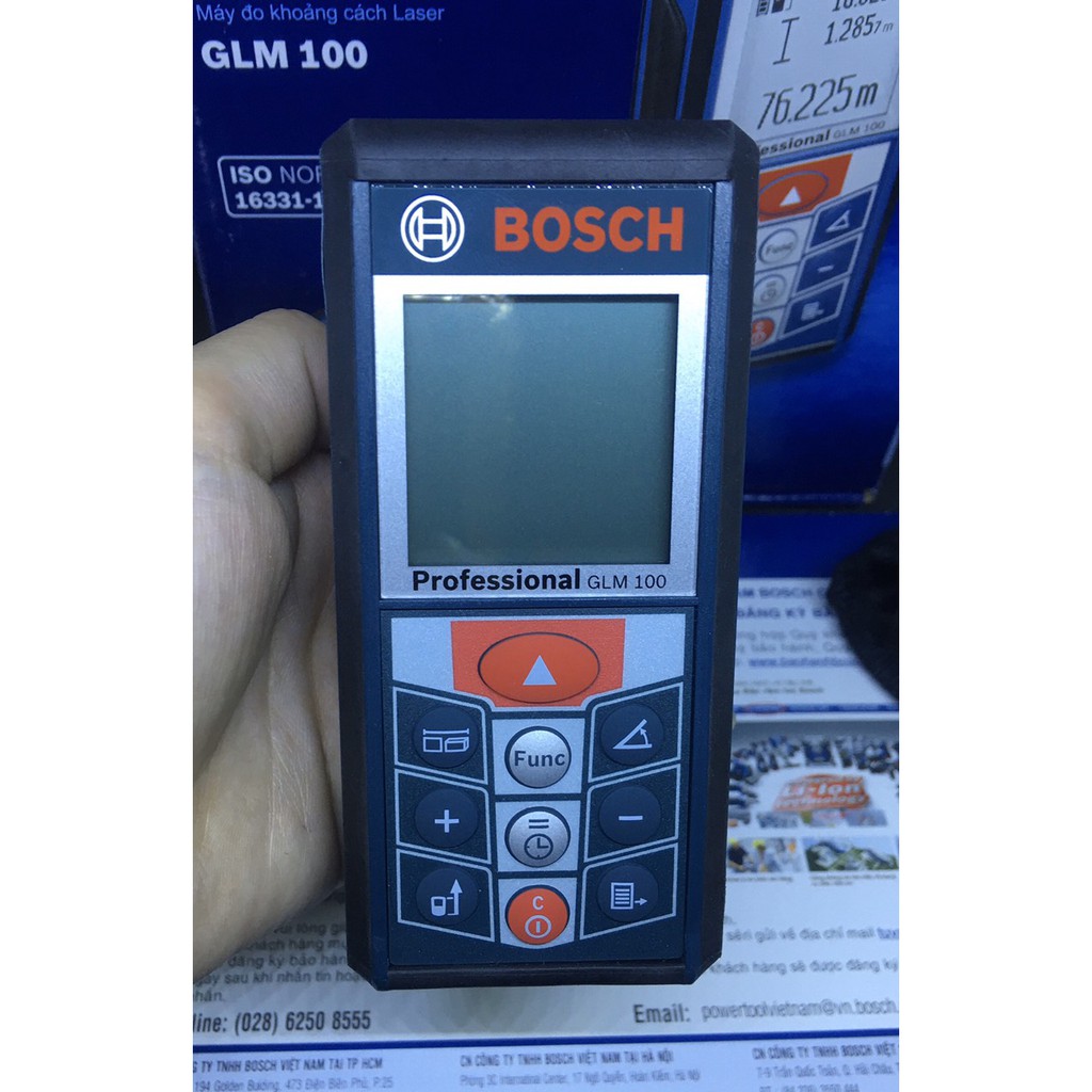 Máy đo khoảng cách Bosch GLM 100,bh điện tử 6 tháng.