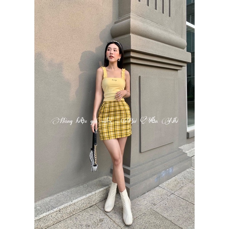 Chân váy urban caro