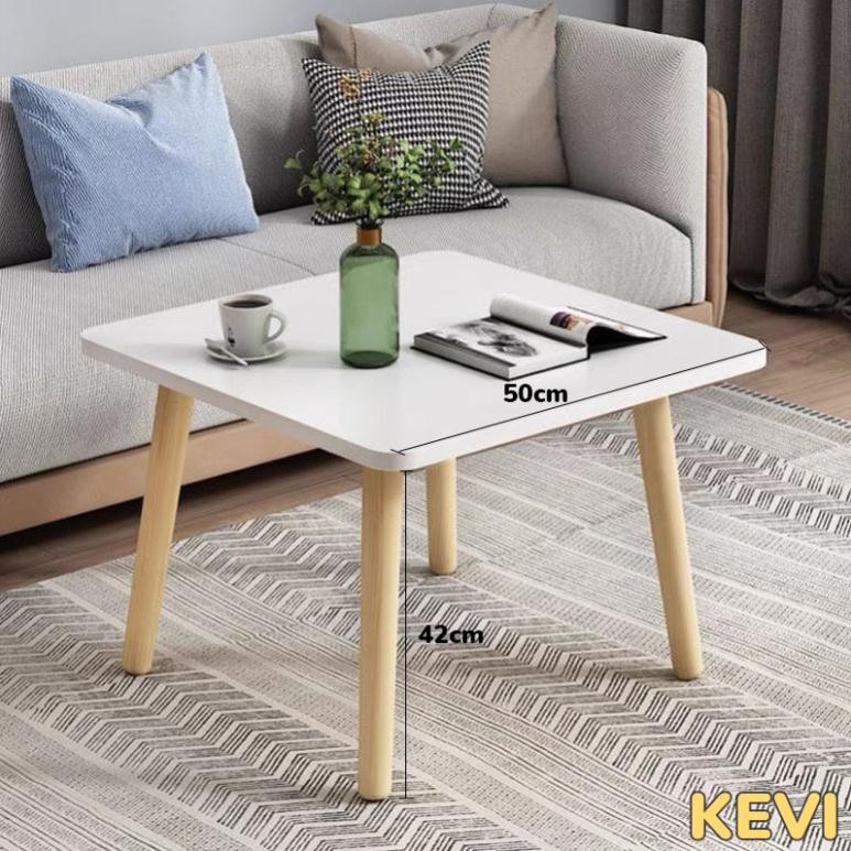 Bàn trà sofa hình vuông mặt rộng 50cm chân cao 42cm thương hiệu Kevi