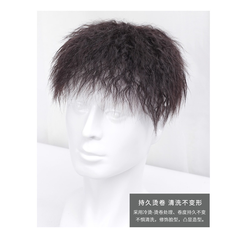 Tóc giả ngắn xoăn từ 100% thật dành cho nam