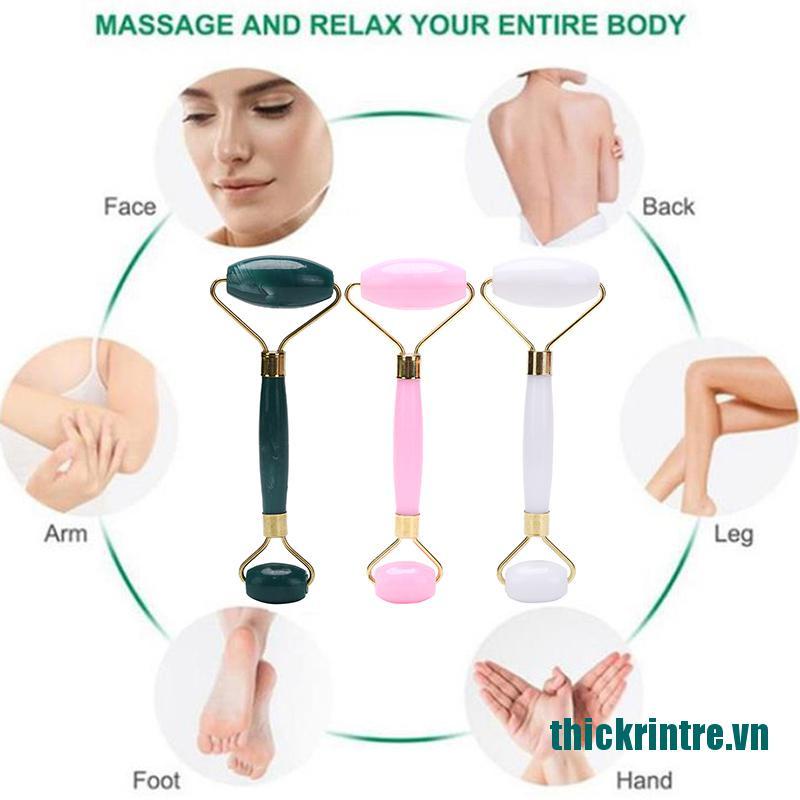 (Mới) Cây Lăn Mát Xa Mặt Gua Sha Loại Bỏ Nếp Nhăn Làm Thon Gọn Mặt