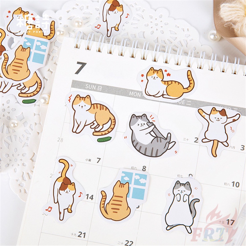 ❉ Sticker Dán Niêm Phong Hàng Ngày Cho Thú Cưng Và Chó Mèo ❉ Hộp 45 Miếng Dán Sticker Trang Trí Sổ Lưu Niệm