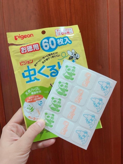 MIẾNG DÁN CHỐNG MUỖI PIGEON NHẬT BẢN - TÚI 60 MIẾNG