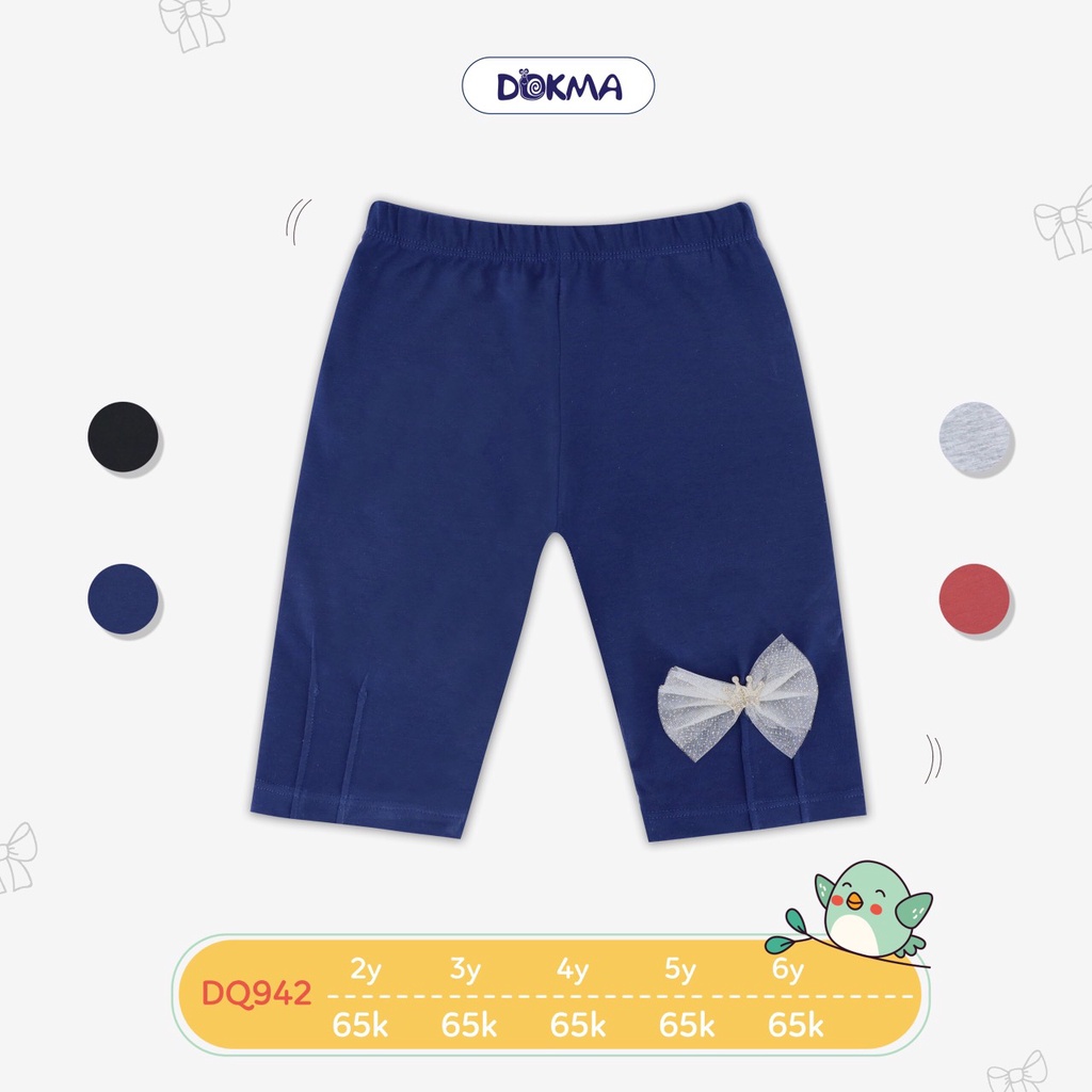 (2-6y) Quần legging lửng cotton mềm cho bé - DOKMA