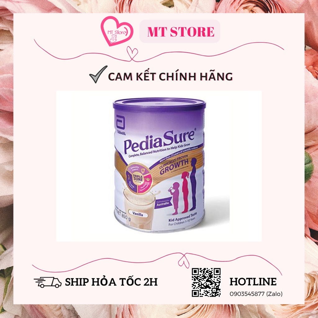 [DATE 6/2024] MẪU MỚI Sữa Pediasure nắp tím (Úc) hộp 850g