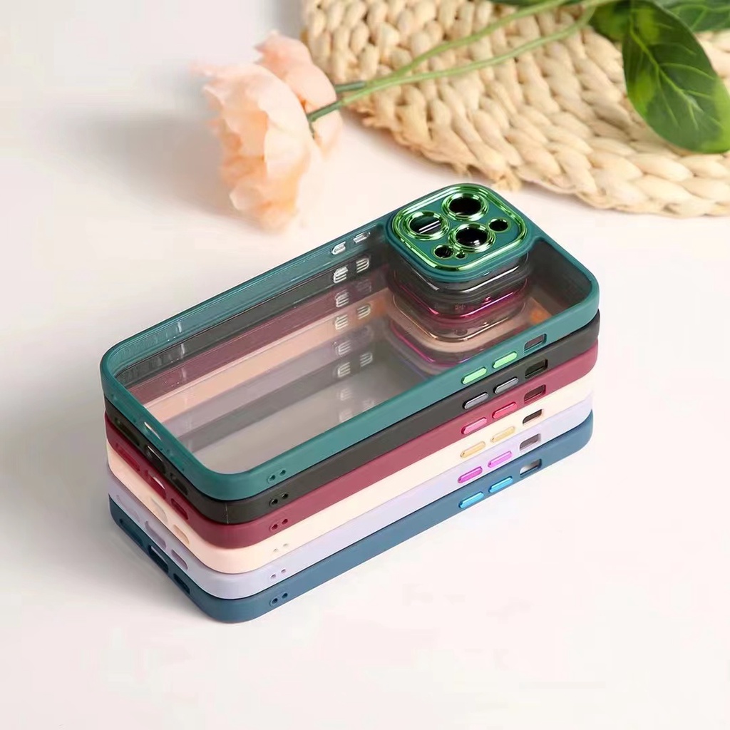 Ốp Màu sắc sang trọng ốp lưng điện thoại mạ tương thích Cho iPhone 13 PRO MAX 12 PRO MAX 11 PRO MAX MAX Ốp lưng acrylic trong suốt