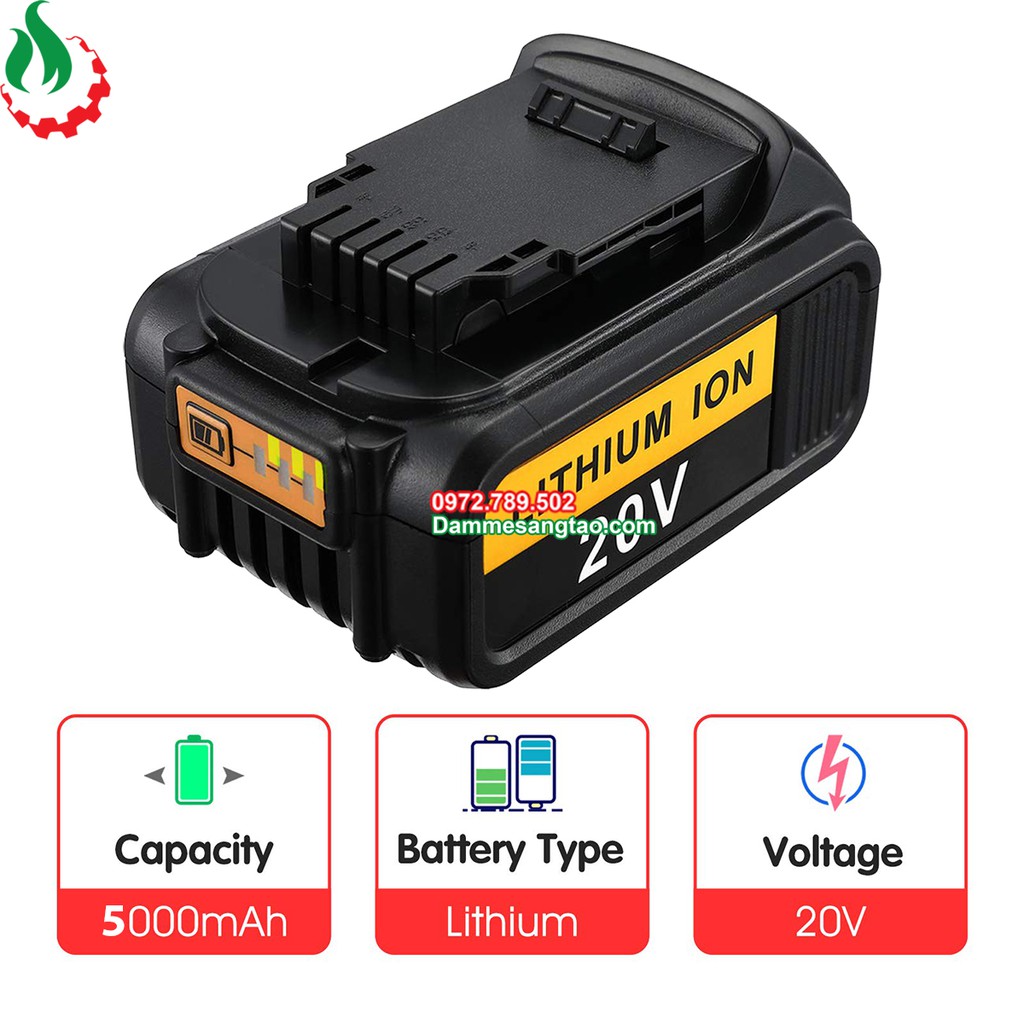 Pin Dewalt 18V Li-ion nhận sạc zin