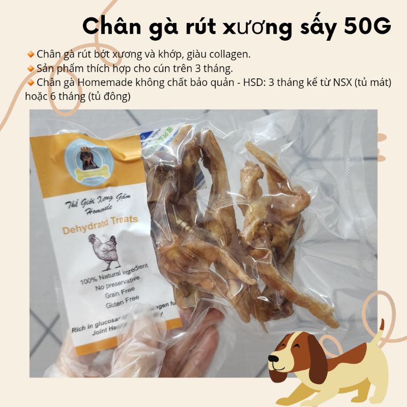 [HOMEMADE MENU] CHÂN GÀ SẤY CHO CHÓ HOMEMADE TREATS
