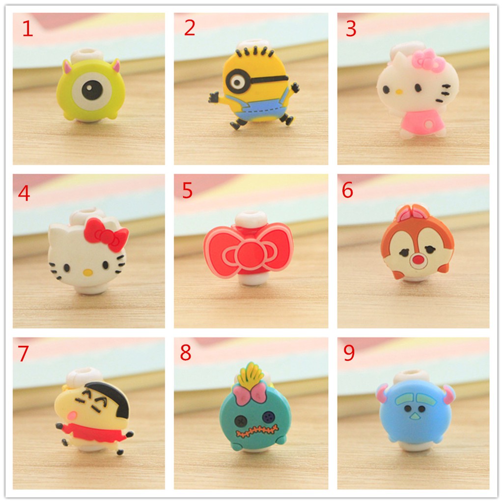 Phụ kiện bảo vệ đầu dây cáp sạc chống gãy hình Hello Kitty dễ thương