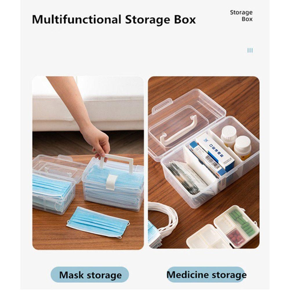 ORIENTLII Hộp Đựng Khẩu Trang Y Tế Trong Suốt Chống Bụi Tiện Dụng