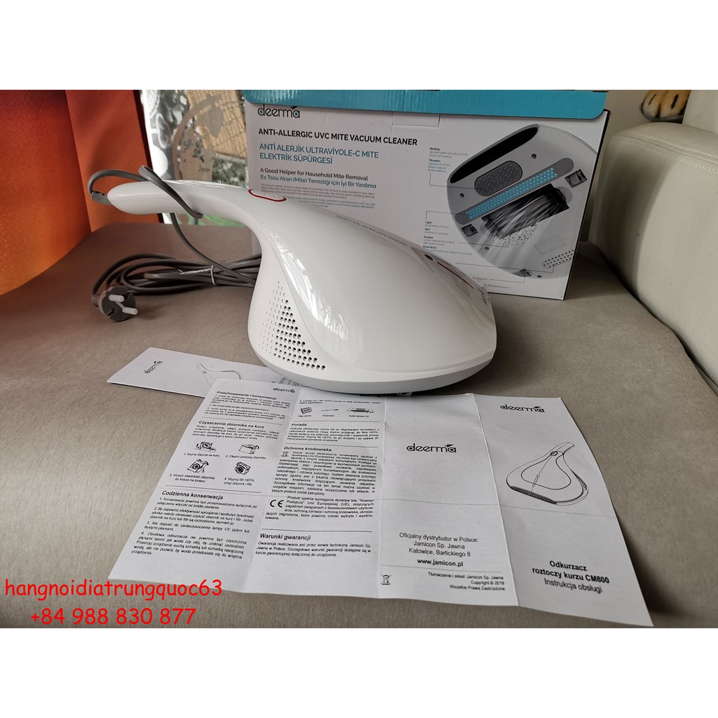 Máy Hút Bụi Khử Khuẩn Vệ Sinh Giường Nệm Deerma CM800 Trắng (White) Chính Hãng BH 6 tháng | BigBuy360 - bigbuy360.vn