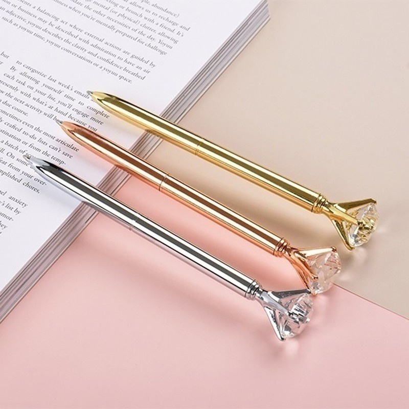 1 Bút Bi Đính Pha Lê Sang Trọng Di Động Cho Học Sinh/Gia Đình/Văn Phòng