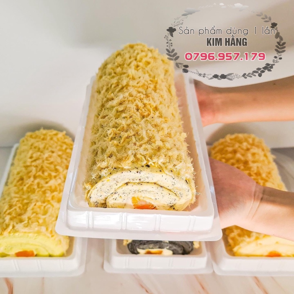 Set 50 hộp H72 thấp đựng bánh khúc cây Noel  , đựng bông lan cuộn size 22cm