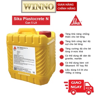 Can 5 lít Phụ Gia Chống Thấm Bê Tông Sika Plastocrete N