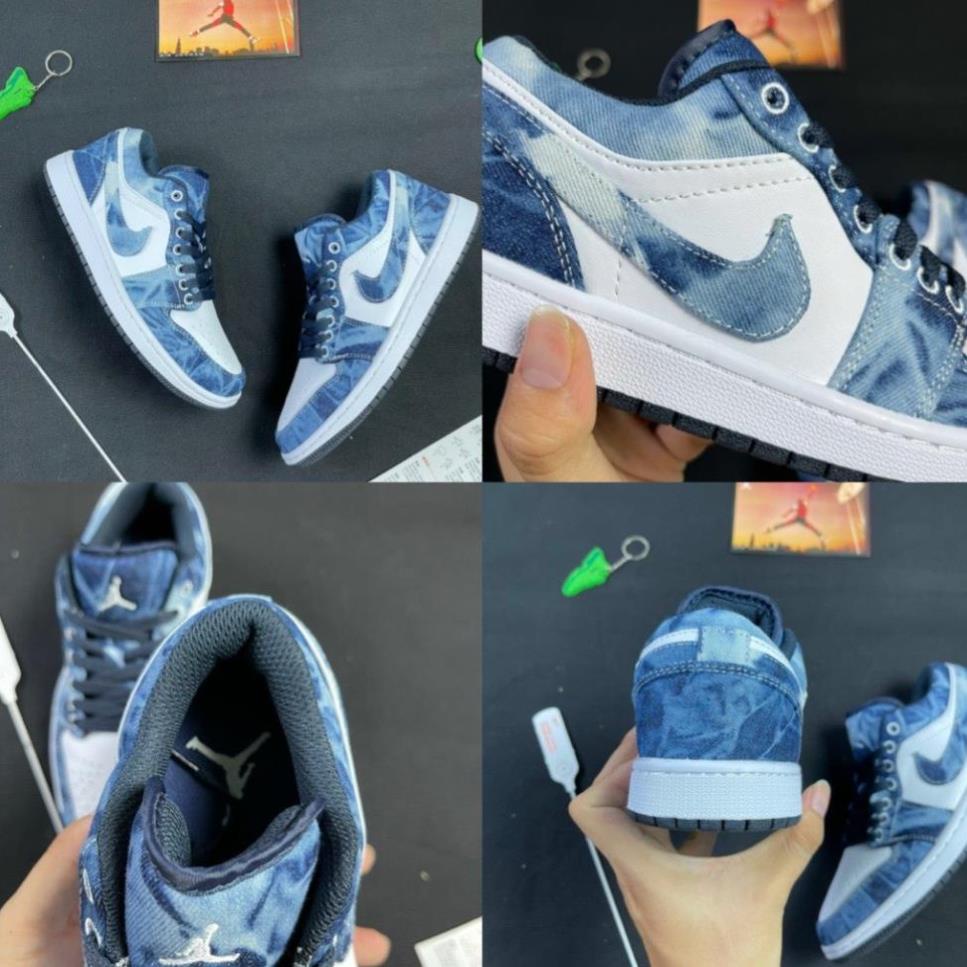 Hàng sẵn kho-Giày Sneaker Jordan Low Vải Bò Cao Cấp 1.1 Trung Full Box