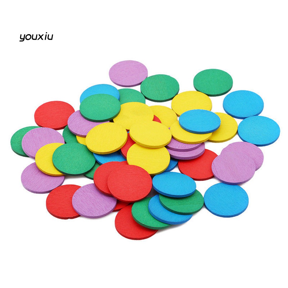 ♚Phụ Kiện Chuyên Dụng Dành Cho YJY YJY♚Đồ Chơi Dạy Toán Nhiều Màu Sắc Bằng Gỗ Hình Tròn Dành Cho Trẻ Em