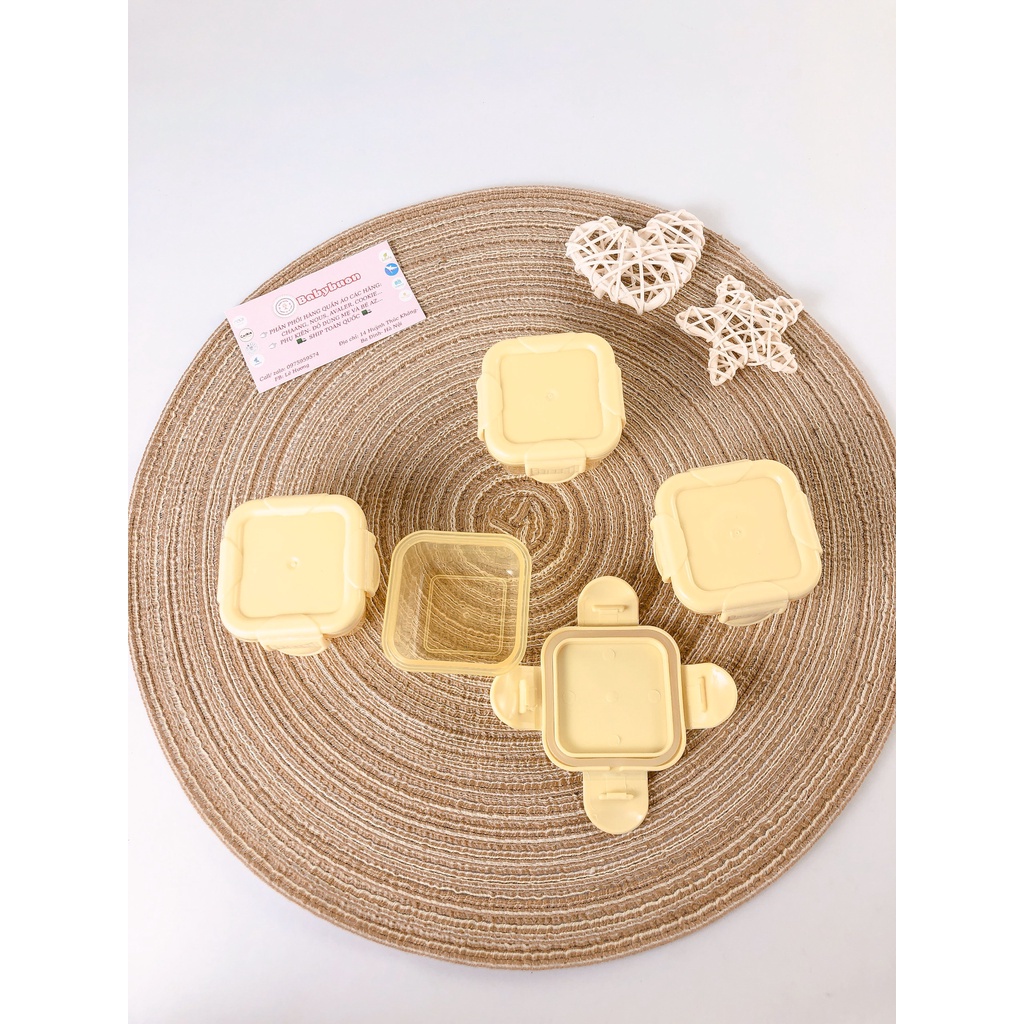 Hộp Trữ Đông,Bảo Quản Đồ Ăn Dặm Cho Bé Chống Rò Rỉ Set 4 Hộp Babibu - HTD4