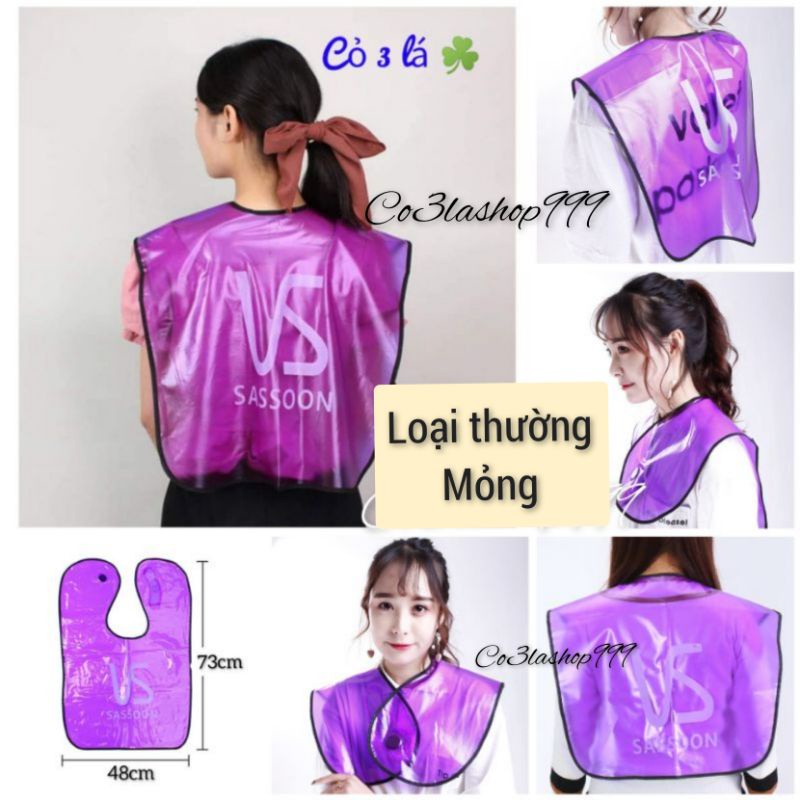 Áo choàng dùng trong cắt tóc, trộn thuốc làm tóc, gội đầu, nhuộm tóc