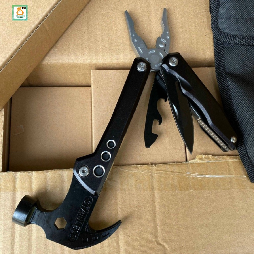 Búa Kìm Đa Năng 14 Trong 1 Có Thể Gấp Gọn Dùng Để Đi Dã Ngoại Tiện Lợi