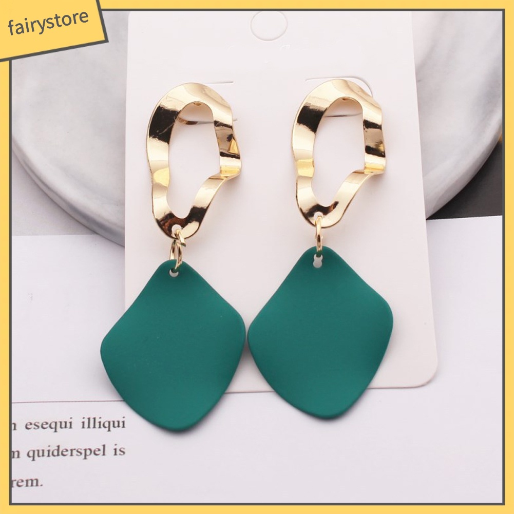 Set 2 đôi khuyên tai thiết kế hình học đa dạng thời trang cho nữ