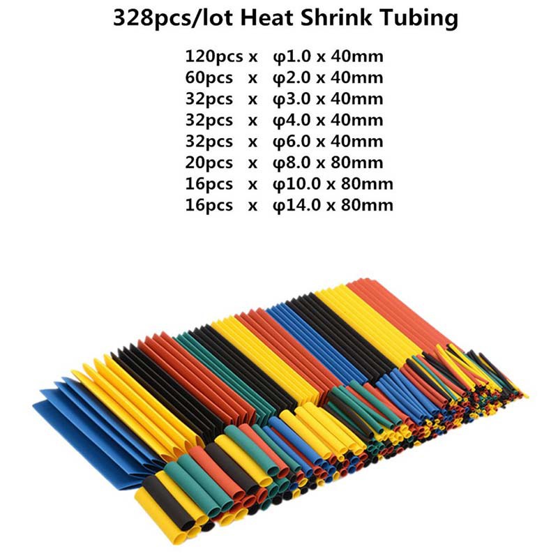 Combo 328 Ống Co Nhiệt Polyolefin Cách Điện Bọc Dây Cáp