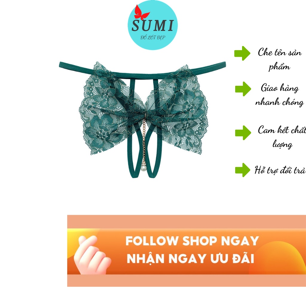 Quần xì lọt khe, quần lót lọt khe mẫu ren nơ SUMI 220402 | BigBuy360 - bigbuy360.vn