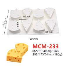 Khuôn silicon hình phô mai 3D là thạch rau câu/pudding cho bé