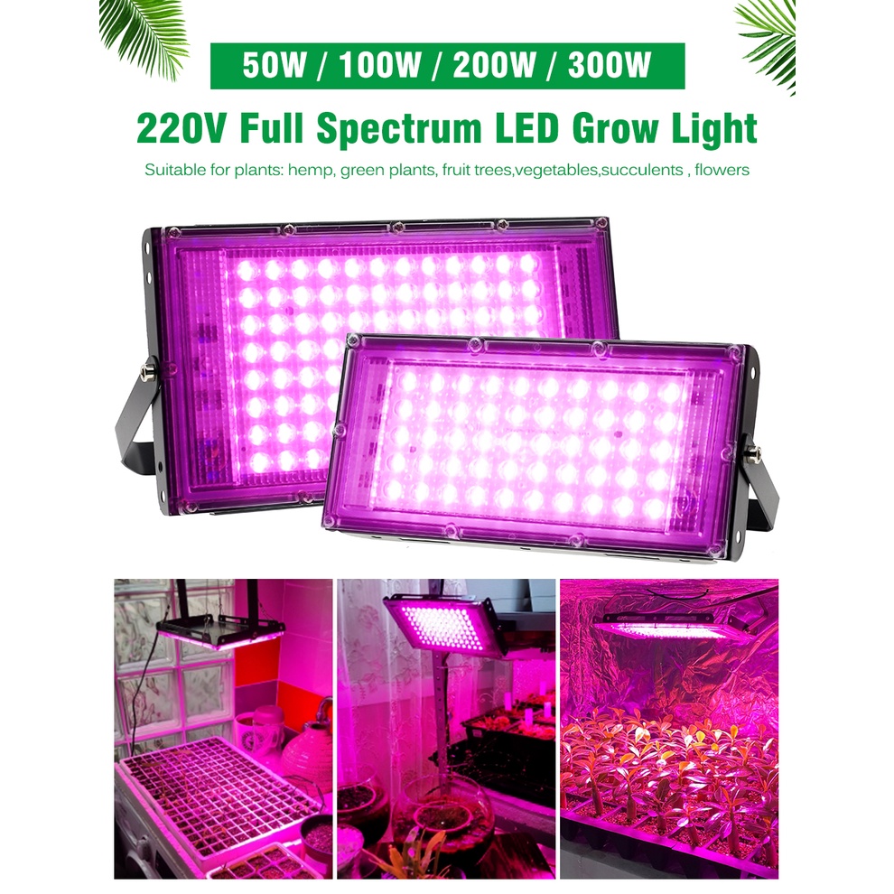 Đèn Led Trồng Cây  50W 200W 300W Kích Thích Tăng Trưởng Cho Cây Đèn led trồng cây trong nhà Có giá đỡ