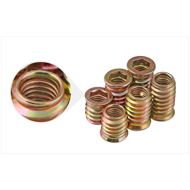 Đai Ốc Lục Giác M6M8M10 Đầu Dẹt Bằng Sắt Màu Sắc Chuyên Dụng Cho Nội Thất