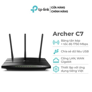 Bộ phát Wifi Gigabit TP-Link AC1750Mbps băng tần kép Archer C7