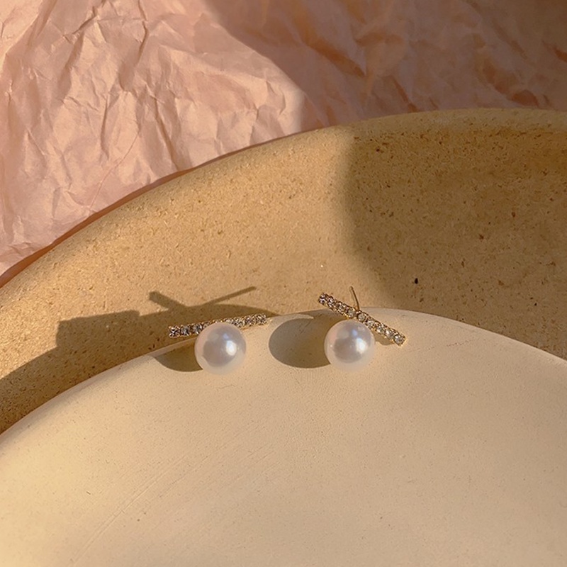 Bông tai ngọc trai nhỏ đơn giản phong cách Hàn Quốc mới cho nữ S925