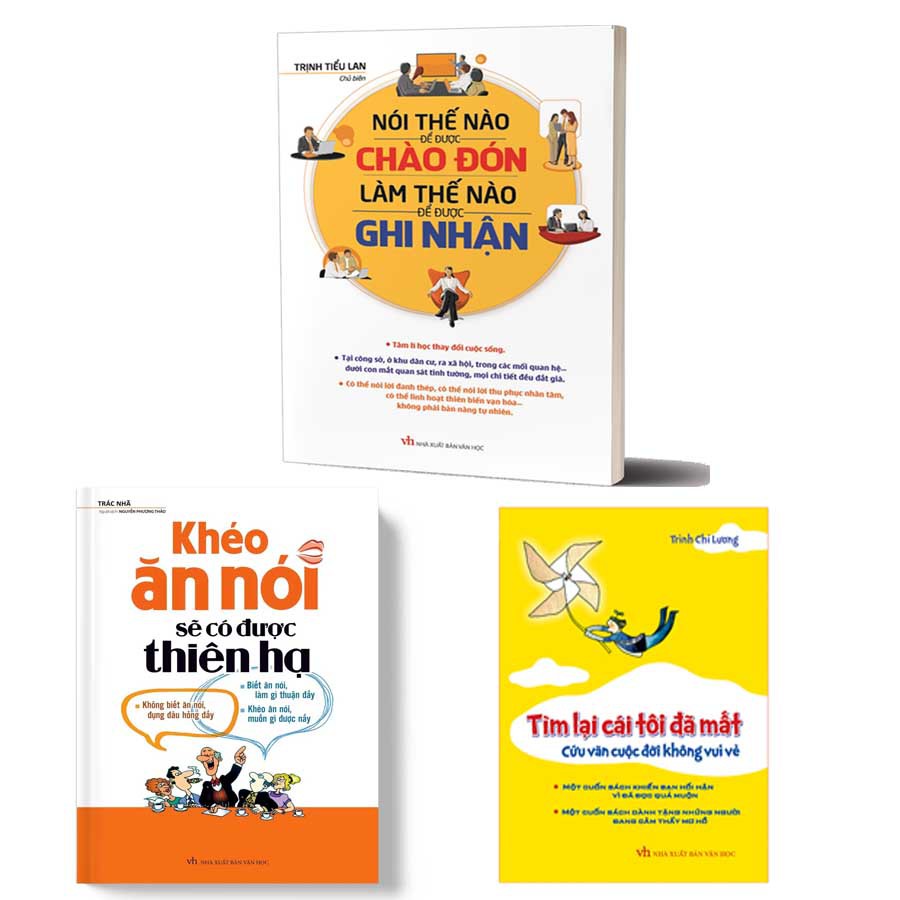 Sách: Combo Khẳng Định Bản Thân: Khéo Ăn Nói (TB) + Tìm Lại Cái Tôi Đã Mất + Nói Thế Nào Để Được Chào Đón