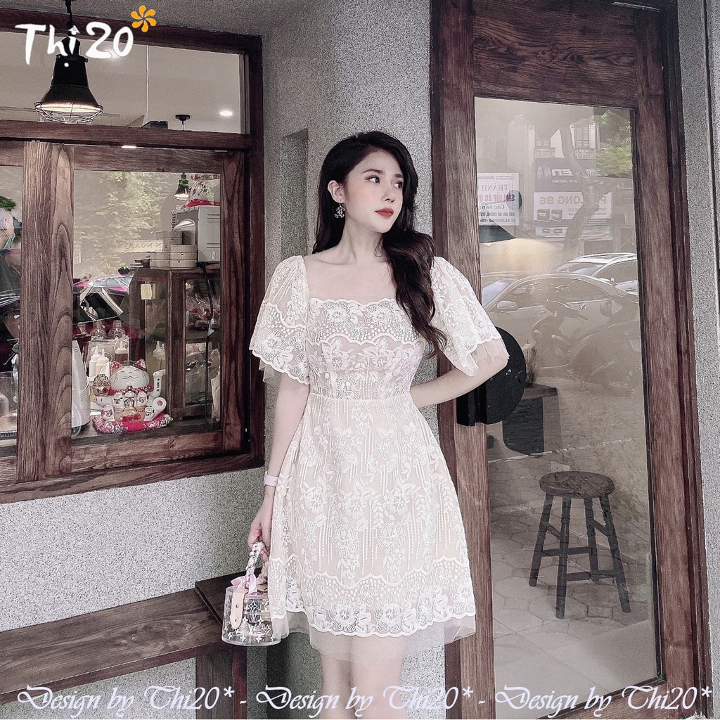 Đầm dự tiệc ren, cánh tiên V3979, thời trang thiết kế Thi20* phù hợp đi làm, đi sự kiện, đi tiệc, đi chơi, đi biển