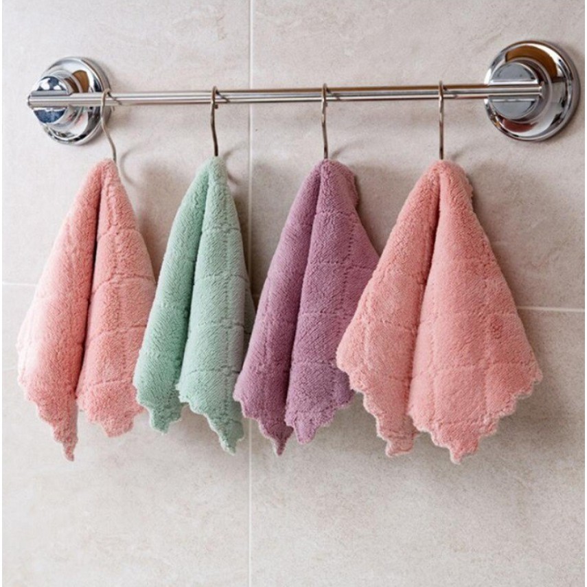 Khăn lau bếp nhỏ đa năng 2 mặt siêu thấm  kháng khuẩn  24x14cm