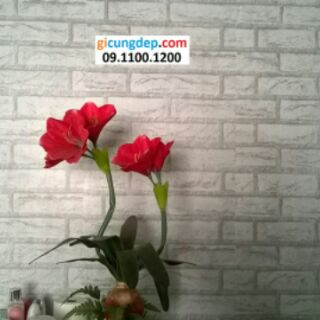 14m (7m2) Giấy dán tường giả gạch trắng