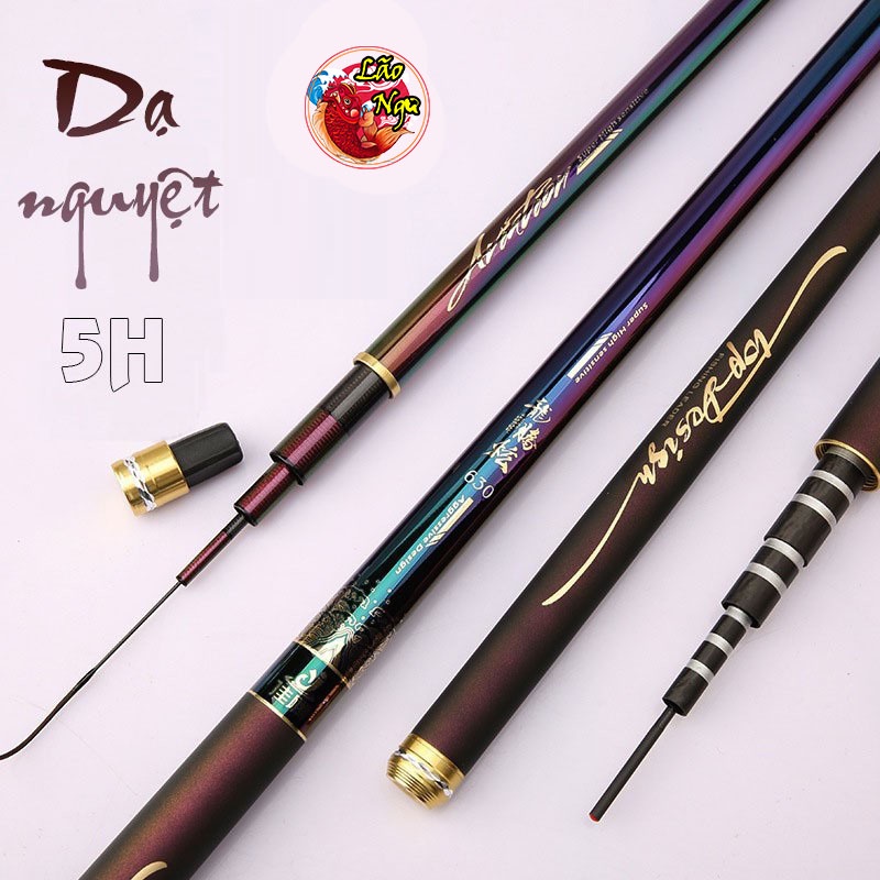 Cần câu tay 5h dạ nguyệt carbon cao cấp độ dài từ 3m6 đến 6m3