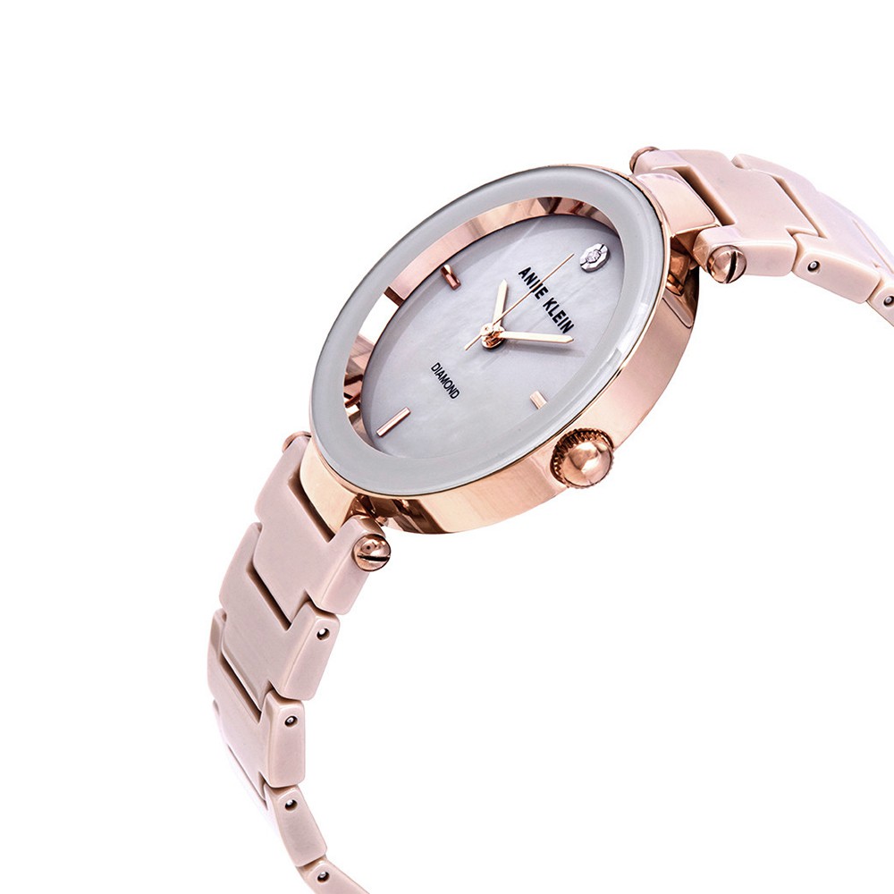 Đồng hồ đeo tay nữ hiệu Anne Klein AK/1018RGTN(ceramic+ kim cương)