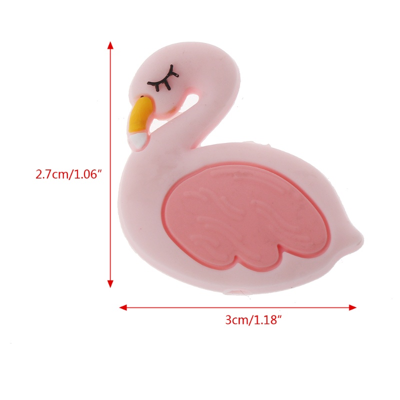 Đồ Chơi Gặm Nướu Hình Chim Hồng Hạc Bằng Silicone DIY Dành Cho Trẻ Em