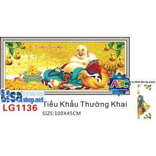 Tranh đính đá phật di lạc 100x45cm chưa đính lg1136 vs087