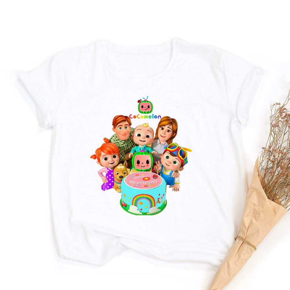 Cocomelon Sinh Nhật Họ Phù Hợp Với Áo Bố Mẹ Bé Sinh Nhật In Hình Họ Ngày Áo Sơ Mi Cocomelon Mặc