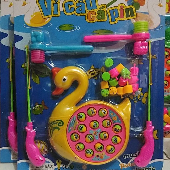 Vỉ câu cá pin đập chuột 2in1 cỡ lớn phát nhạc vui nhộn cho bé nhất tặng kèm pin (ảnh thật)