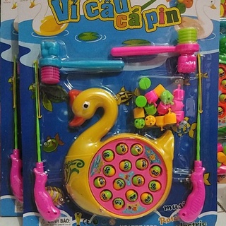 (Size To) Đồ chơi câu cá đập chuột 2in1 cỡ lớn phát nhạc vui nhộn cho bé, ngẫu nhiên