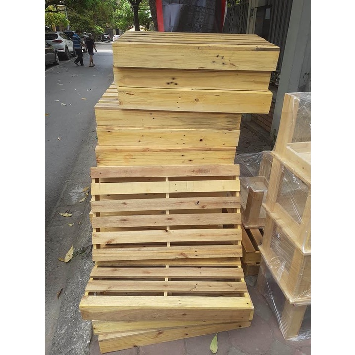 [Rẻ vô địch] Hộp gỗ pallet làm giường 50 x 90cm x 11cm, pallet giường phòng trọ, làm bục ...Dulcie.97