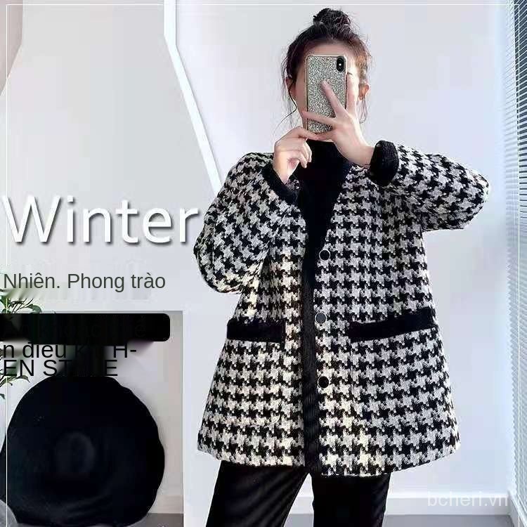 áo khoác dạ nữ, dáng ngắn cài khuy cổ điển sang trọng thanh lịch thu đông 2021 | BigBuy360 - bigbuy360.vn