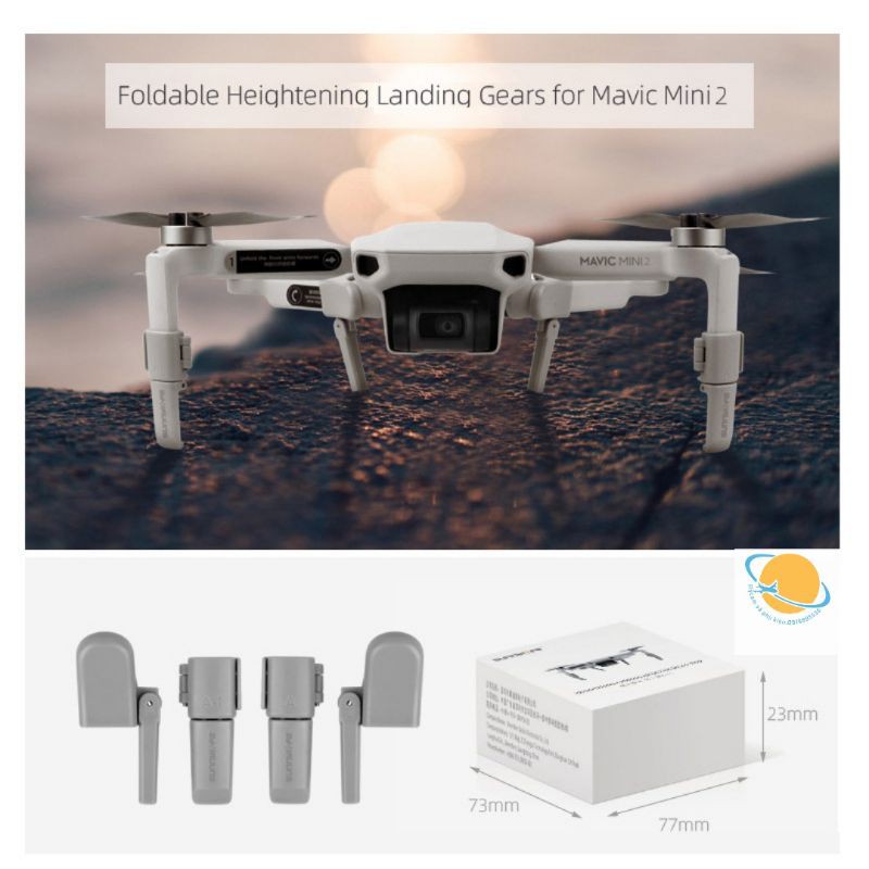 Chân đôn Mavic Mini 1/ 2, chân đáp đất giúp Mavic Mini 1/2  hạ cánh an toàn hơn ở các vị trí không bằng phẳng. Ticki.