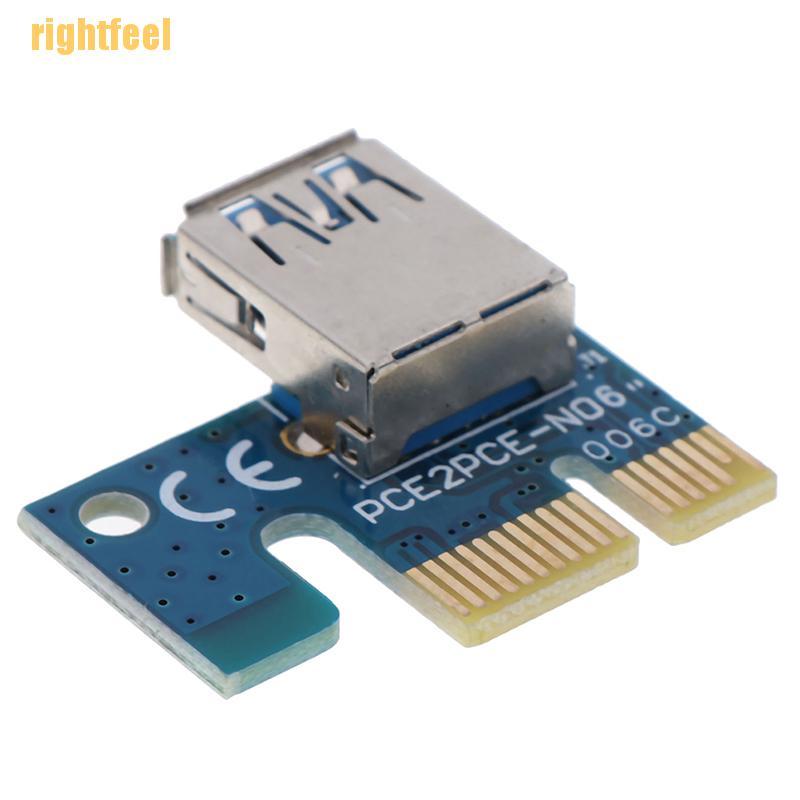 rightfeel USB 3.0 PCI-E 1X to 16X Extension Cable Mining PCI-E Extended Line Card Adapter