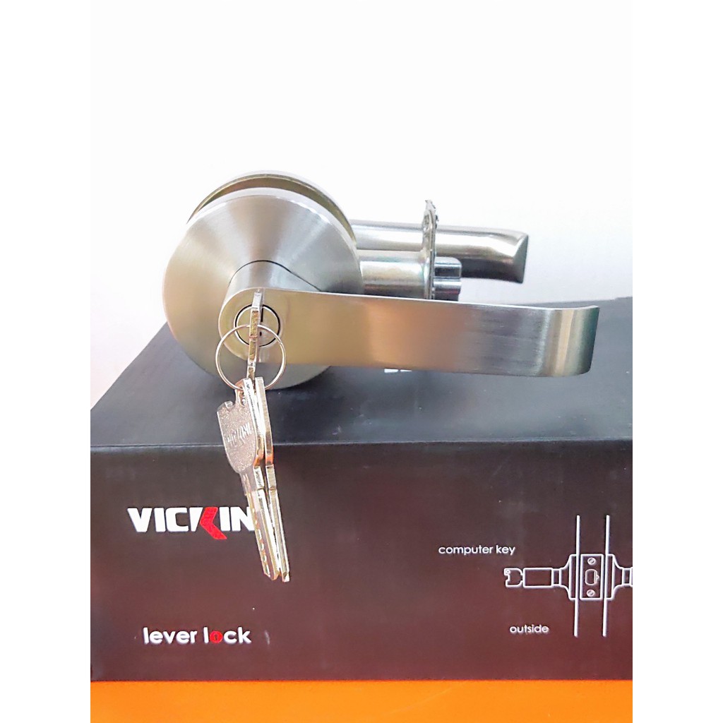 KHÓA TRÒN GẠT VICKINI 31689 INOX 304 - CÒ KHÓA SIÊU BỀN